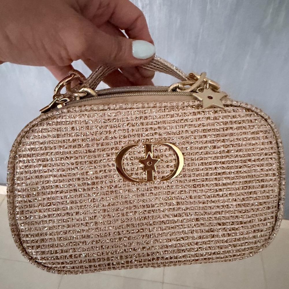 Dior Gold Cosmetic Bag